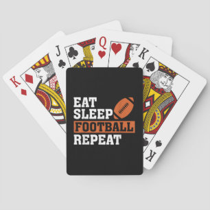 Eat Sleep Football Repeat Awesome Love Football Vi Playing Cards