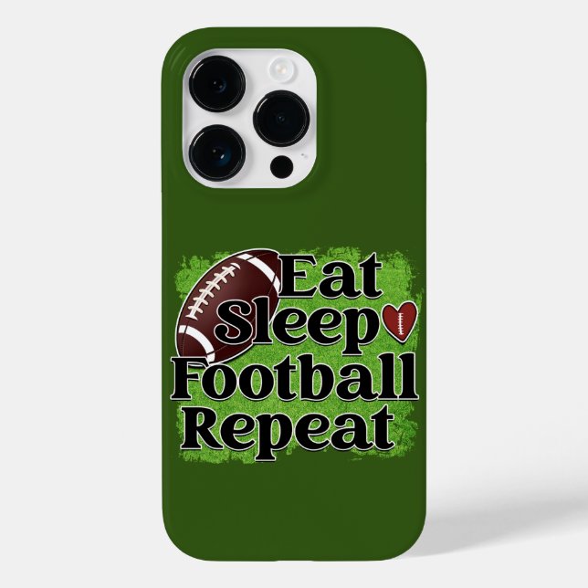 Eat Sleep Football Repeat  Case-Mate iPhone Case (Back)