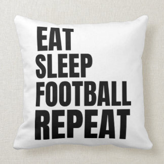eat sleep football repeat cushion