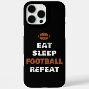 Eat Sleep Football Repeat Love Football Vintage Gi iPhone 16 Pro Max Case