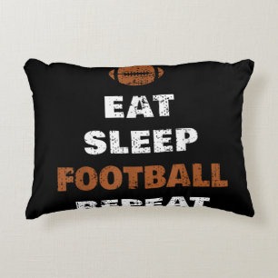 Eat Sleep Football Repeat Love Football Vintage Gi Decorative Cushion