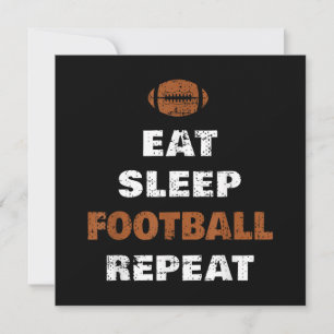 Eat Sleep Football Repeat Love Football Vintage Gi Invitation