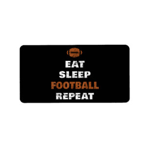 Eat Sleep Football Repeat Love Football Vintage Gi Label