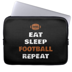 Eat Sleep Football Repeat Love Football Vintage Gi Laptop Sleeve