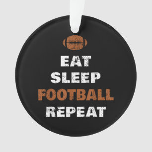 Eat Sleep Football Repeat Love Football Vintage Gi Ornament