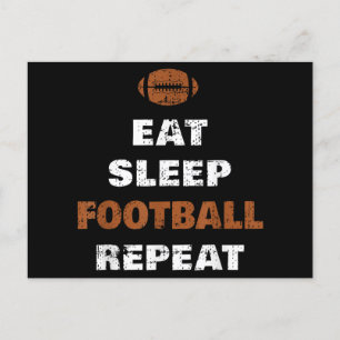Eat Sleep Football Repeat Love Football Vintage Gi Postcard