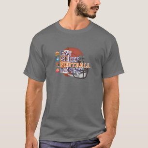 Eat Sleep Football Repeat Tee