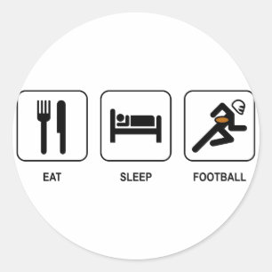 Eat Sleep Football Sticker