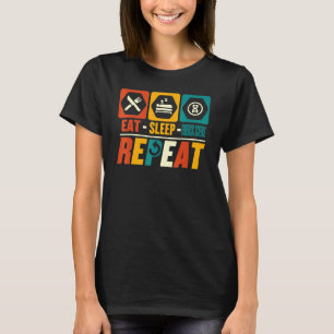 Eat Sleep Forensic Science Repeat Investigator Sc T-Shirt