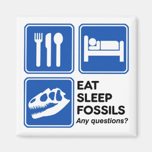 EAT, SLEEP, FOSSILS MAGNET