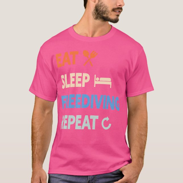 Eat Sleep Freediving Repeat T-Shirt (Front)