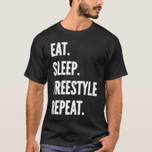 Eat Sleep Freestyle Football Repeat Favourite Hobb T-Shirt