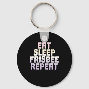 Eat Sleep Frisbee Repeat Strandsport Key Ring