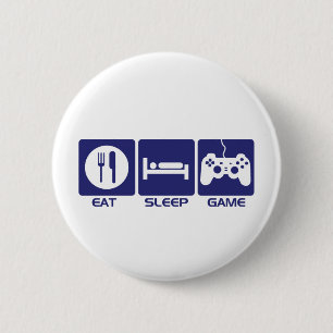 Eat Sleep Game 6 Cm Round Badge