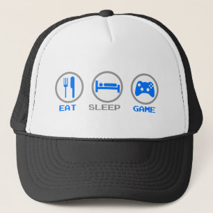 Eat Sleep Game Again - Gamer, geek video games Trucker Hat