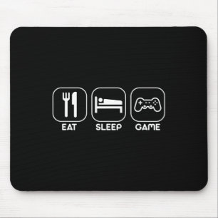 Eat Sleep Game Funny Gamer Video Games Gift Tee Mouse Mat
