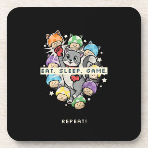 Eat, Sleep, Game, Repeat Coaster
