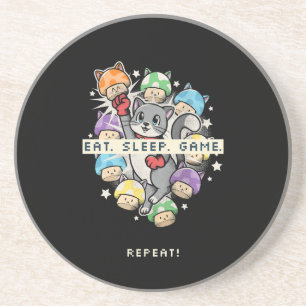 Eat, Sleep, Game, Repeat Coaster