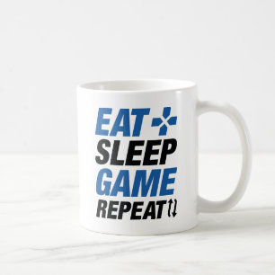 Eat Sleep Game Repeat Coffee Mug
