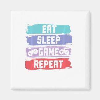 Eat Sleep Game Repeat Controller Magnet