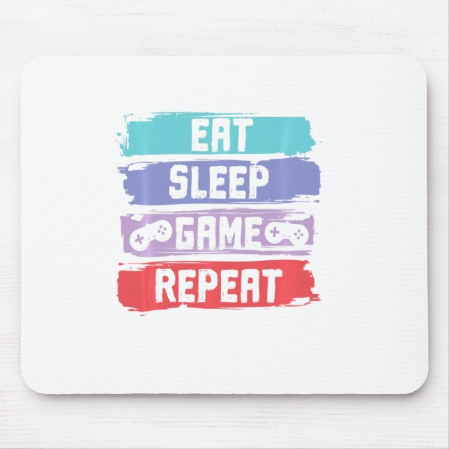 Eat Sleep Game Repeat Controller Mouse Mat (Front)