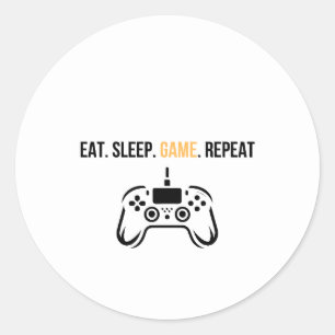 Eat Sleep Game Repeat Controller Sticker - Funny G