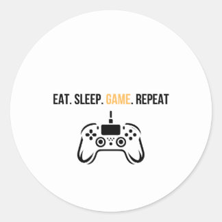 Eat Sleep Game Repeat Controller Sticker - Funny G
