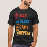 Eat Sleep Game Repeat Funny Gamer Controller