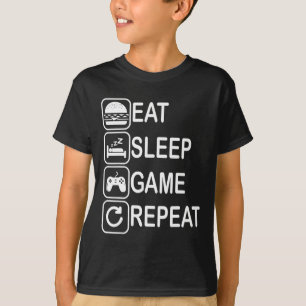 Eat Sleep Game Repeat Funny Video Gamer Gifts 1 T-Shirt