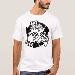 Eat Sleep Game Repeat Gamer Funny Gaming T-Shirt