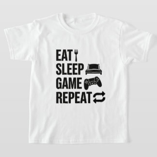 Eat Sleep Game Repeat Gaming T-Shirt