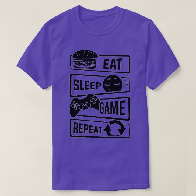 Eat Sleep Game Repeat Hoodie Sweat Pullover Men Wo (Design Front)