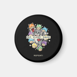 Eat, Sleep, Game, Repeat Magnet