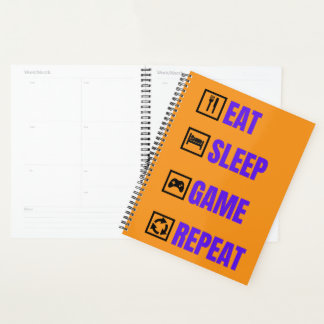 eat sleep game repeat planner