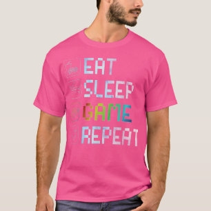 Eat Sleep Game Repeat RGB Effect for Video Games T-Shirt