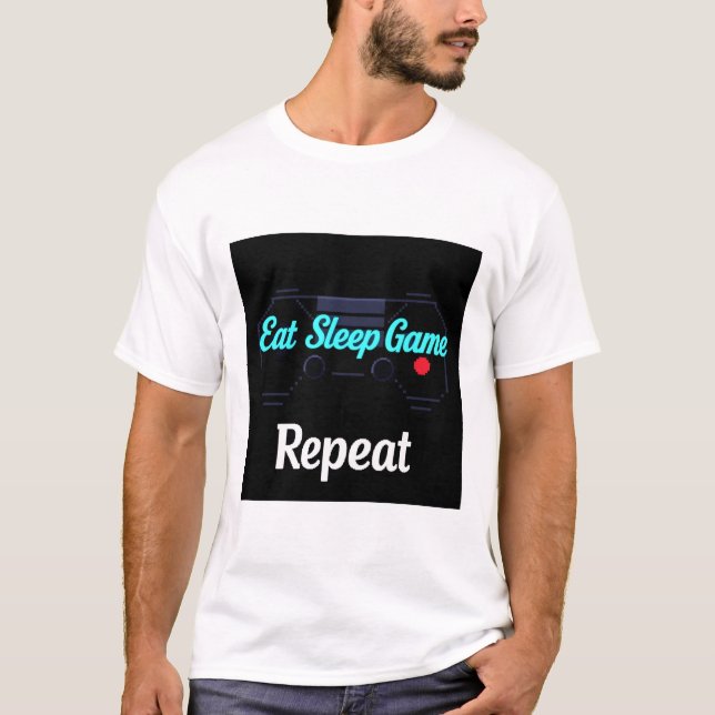 Eat Sleep Game Repeat T-Shirt (Front)