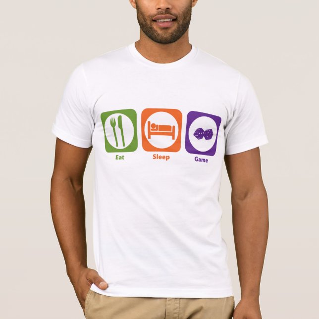 Eat Sleep Game T-Shirt (Front)