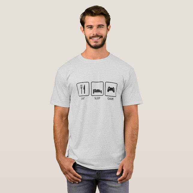 Eat Sleep Game T-Shirt (Front Full)
