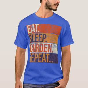 Eat Sleep Garden Repeat, Vintage Colours Gardening T-Shirt