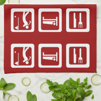 Eat Sleep Golf - Any Colour Tea Towel