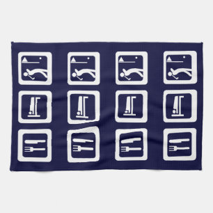 Eat Sleep Golf - Any Colour Tea Towel
