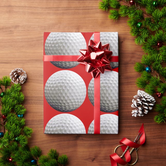 Eat Sleep Golf Any Custom Colour Wrapping Paper (Holiday Gift)
