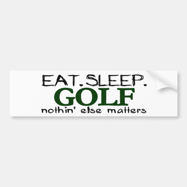 Eat Sleep Golf Bumper Sticker (Front)