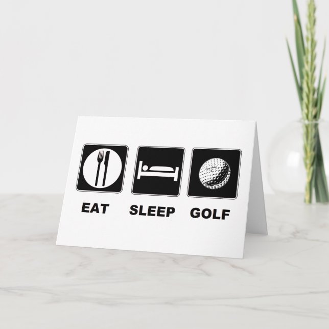 Eat Sleep Golf Card (Front)