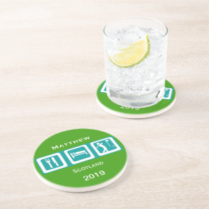 Eat Sleep Golf Coaster
