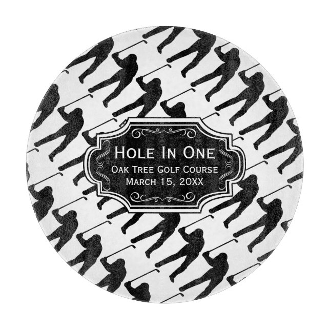 Eat Sleep GOLF Hole In One Man Cave GOLFER'S Lodge Cutting Board (Front)