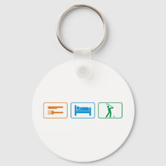 eat sleep golf key ring