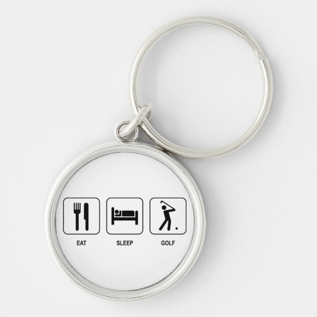 Eat Sleep Golf Keychain (Front)