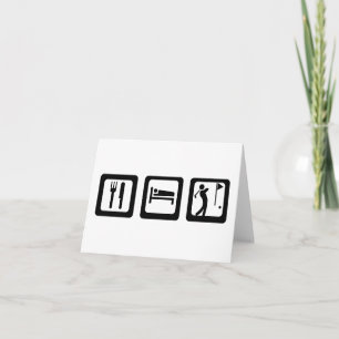 Eat Sleep Golf Note Cards