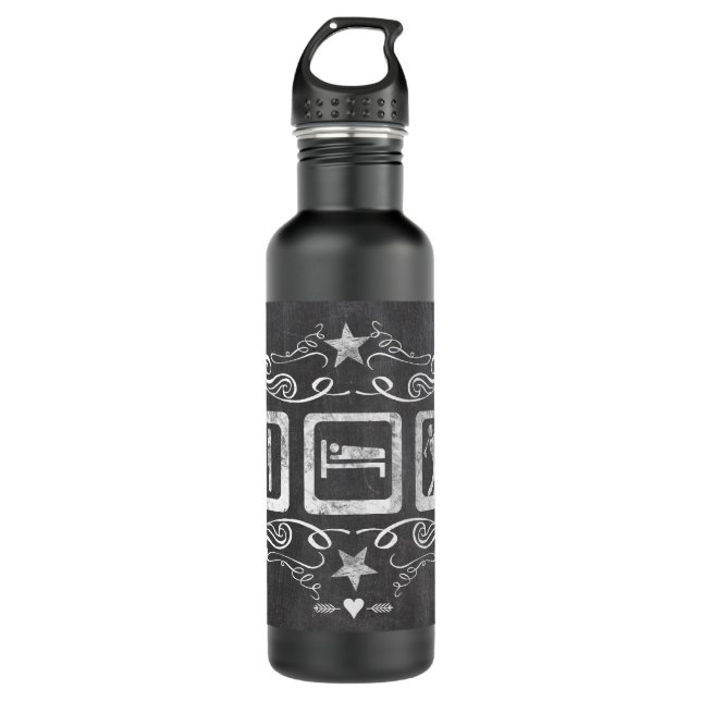 Eat Sleep Golf PERSONALIZED 710 Ml Water Bottle (Front)